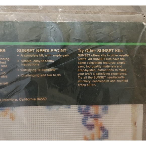 Vintage Sunset Needlepoint Kit 6792 Sentimental Keepsake Heart 25th Anniversary - Picture 9 of 10